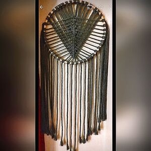 Macrame Boho Style Macrame Wall Hanging Dream Catcher Black